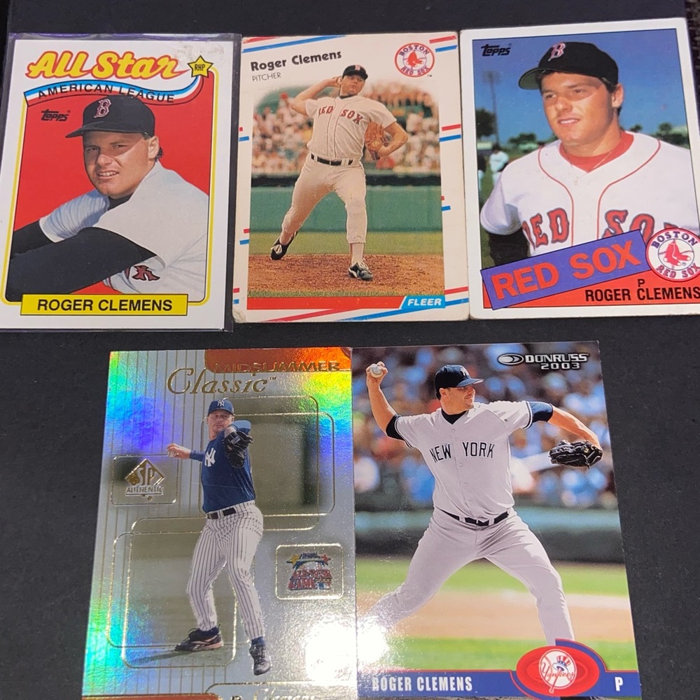 Roger Clemens cards (5) *ROOKIE card* 1985-2003